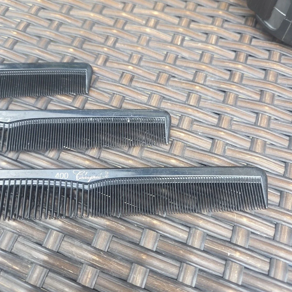 Vintage Black Cleopatra Styling Combs #400 Lot Of Three